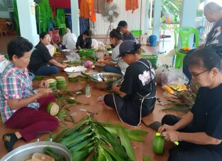 เทรนด์สิ่งแวดล้อมมาแรง!ชาวปราจีนฯฮิตทำกระทงวัสดุธรรมชาติถวายความอาลัย